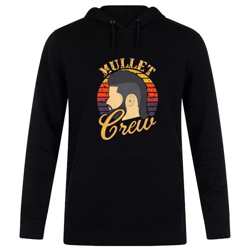 Mullet Crew Vintage Retro Hairstyle Squad Hoodie