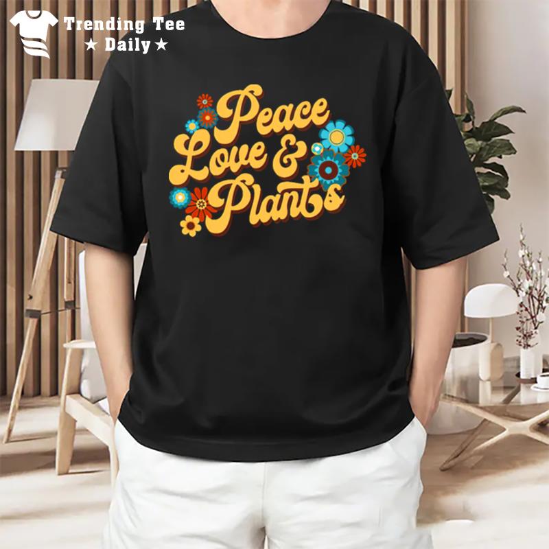 Mumbo Jumbo Peace Love and Plants Script Merch shirt T-Shirt