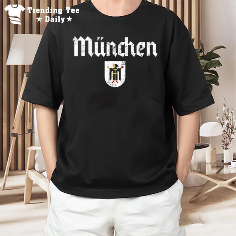 Munich Germany Muenchen Vintage Retro Distressed T-Shirt