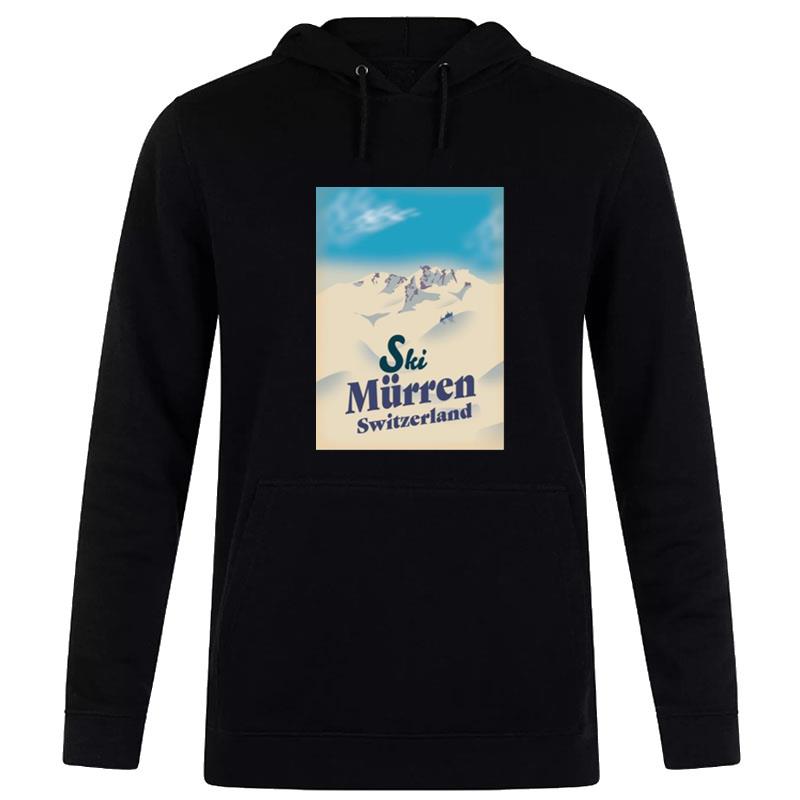 Murren Vintage Style Ski Switzerland Hoodie