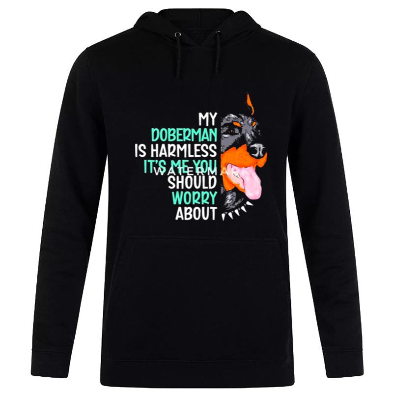 My Doberman Is Harmless It's Me You Should Worry Abou Hoodie