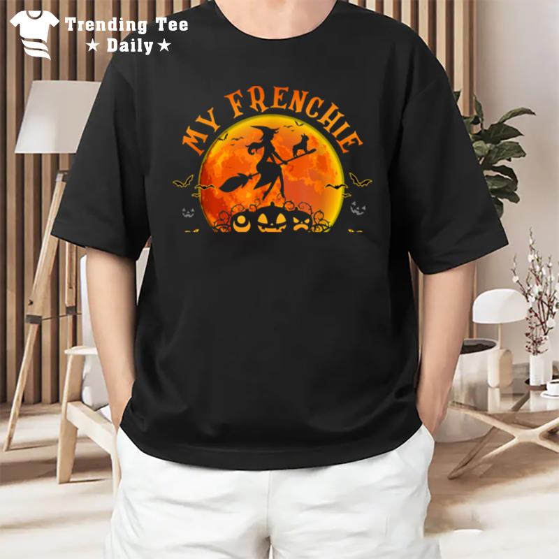 My Frenchie Rides Shotgun French Bulldog Lover Halloween T-Shirt