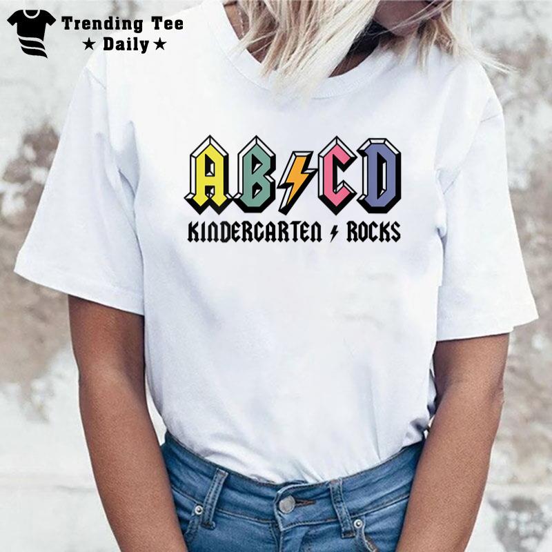 Abcd Kindergarten Rocks Back To School Kindergarten Teacher V Neck T-Shirt