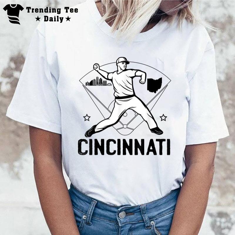 Cincinnati Baseball Player Game Lover Play T-Shirt