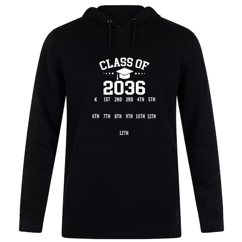 Class Of 2036 Grow With Me Space For Handprints Boys Girls Hoodie