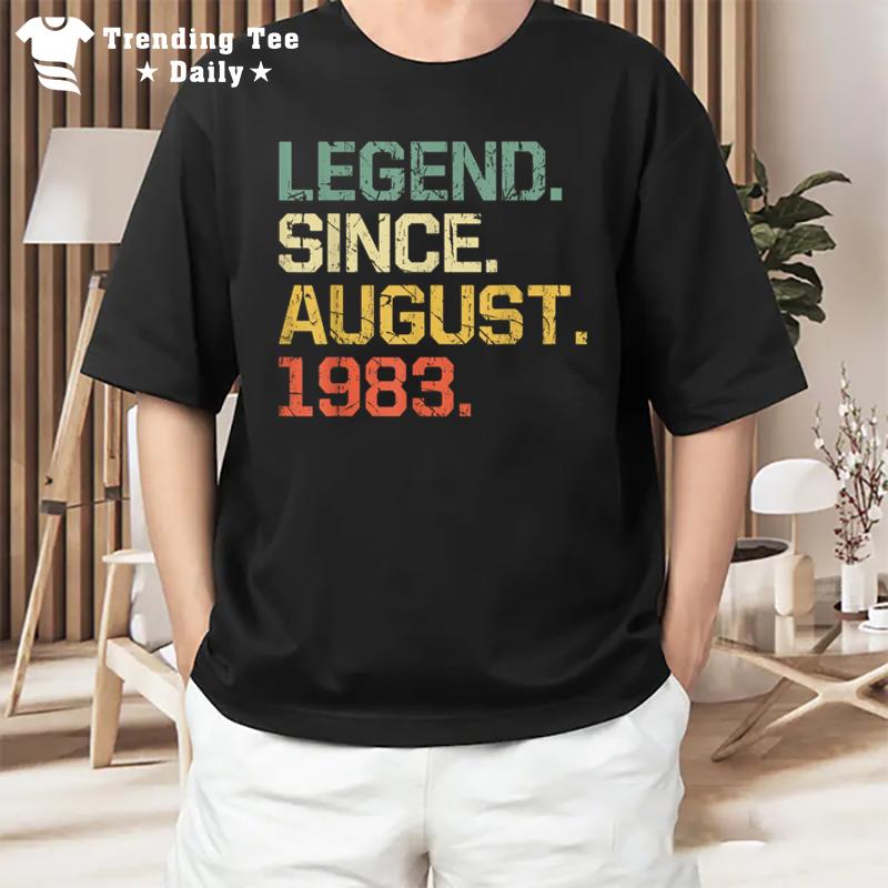 Funny 40 Years Old Vintage Legend Since August 1983 T-Shirt