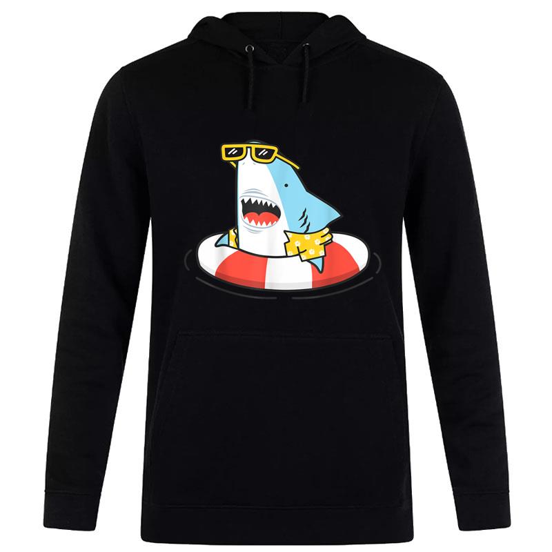 Funny Shark With Sunglass Summer Design For Shark Lovers Hoodie