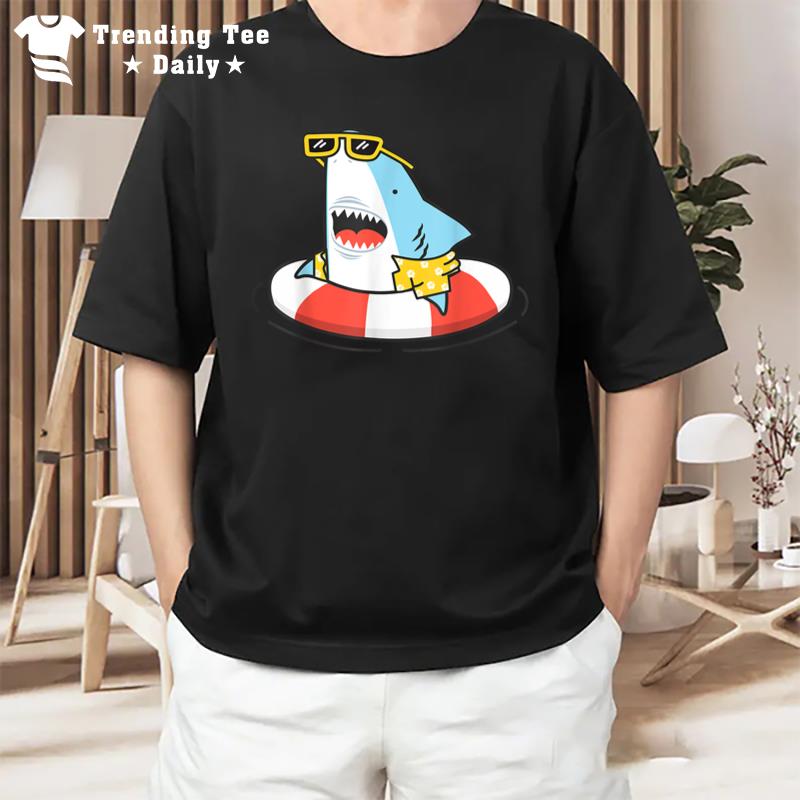 Funny Shark With Sunglass Summer Design For Shark Lovers T-Shirt