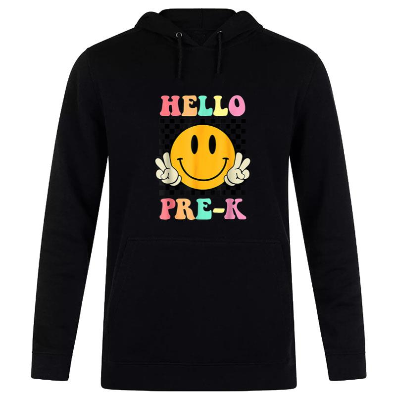 Hello Pre K Retro Pre K Back To School Teacher Hoodie