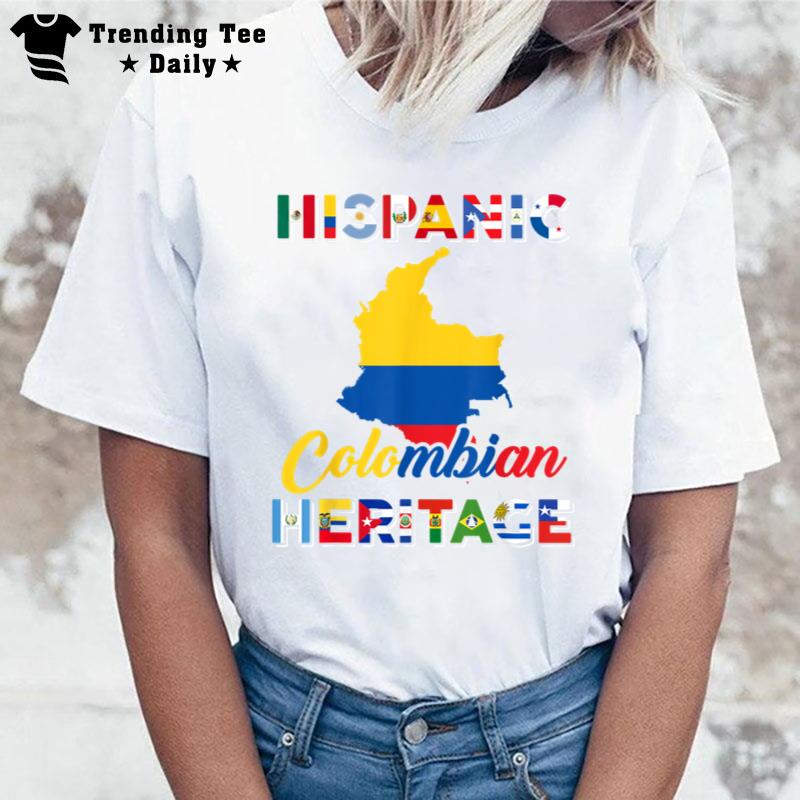 Hispanic Heritage Month Colombian Colombia Flag Pride T-Shirt