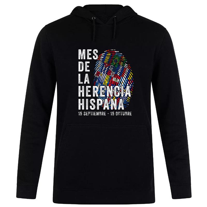 Hispanic Heritage Mes De La Herencia Hispana Fingerprint Hoodie