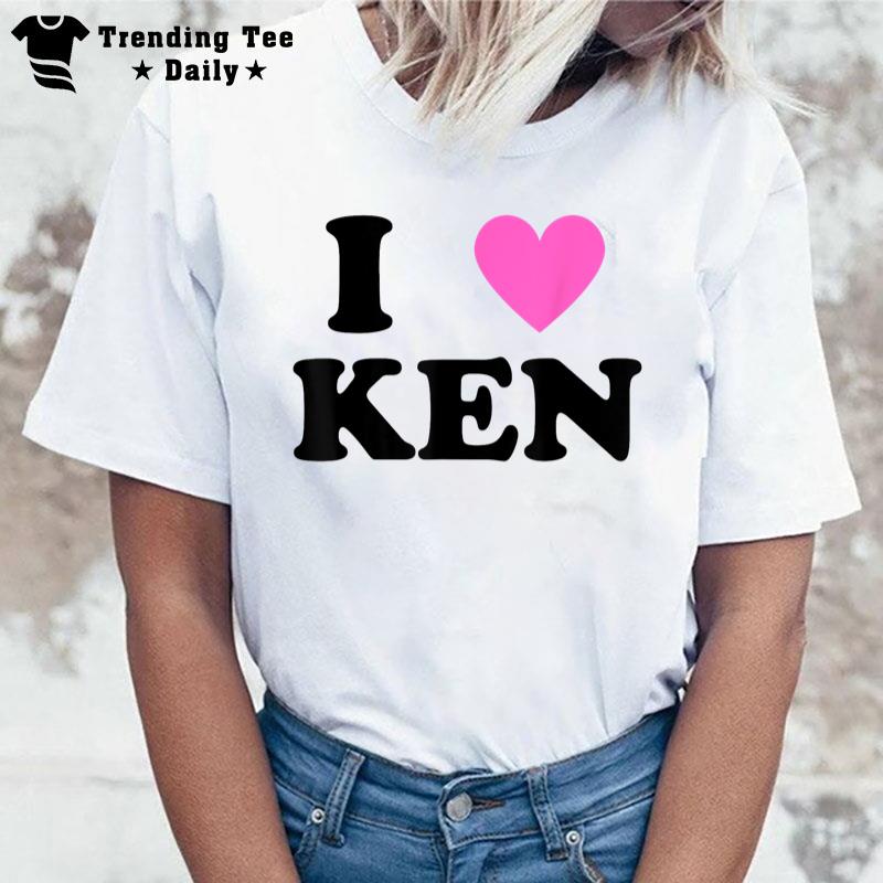 I Love Ken Funny Cool Humorous Pink Heart State T-Shirt