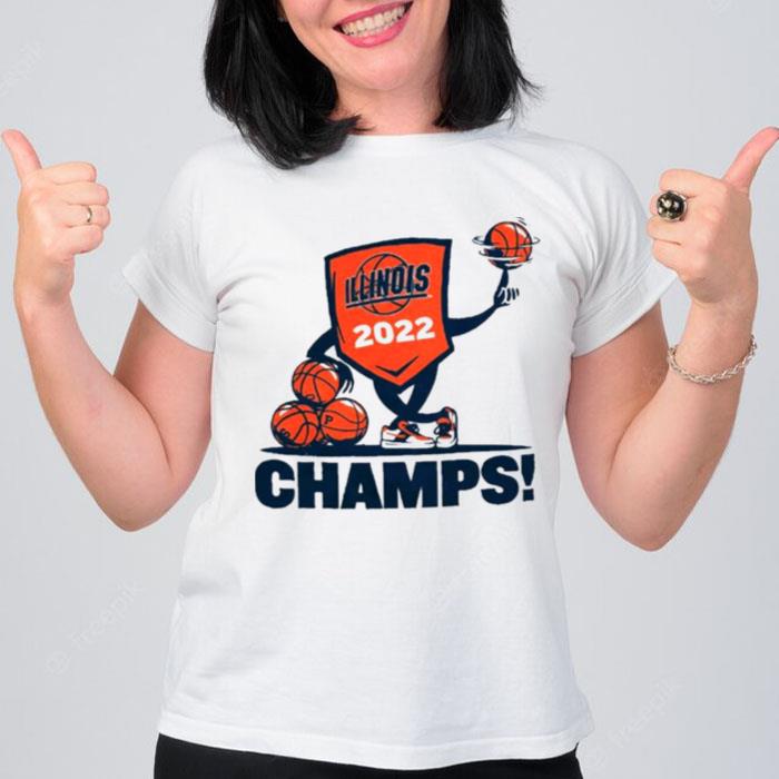 Illinois Fighting Illini Men's Basketball 2022 Champs T-Shirt