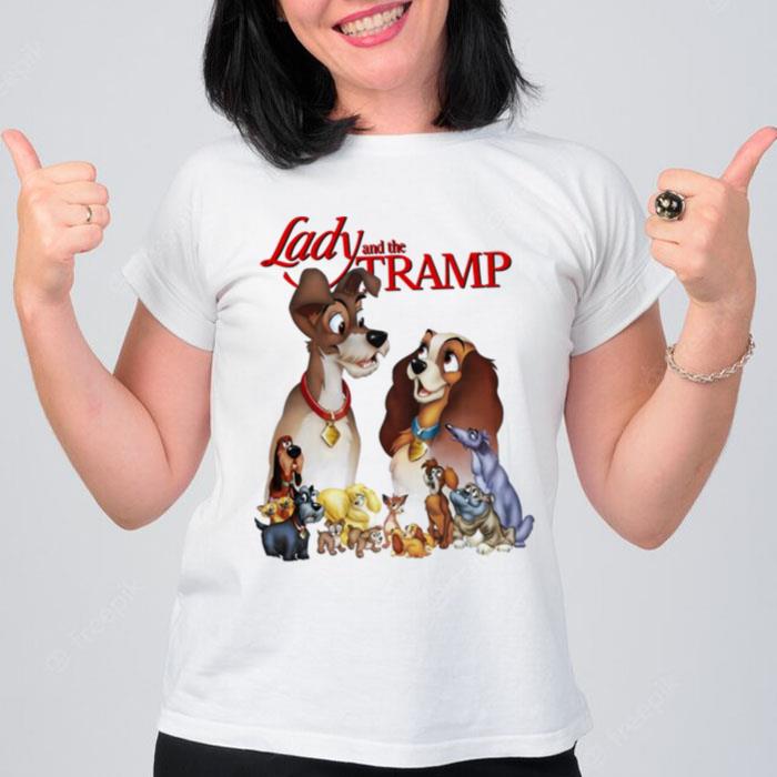 Illustration Cartoon Lady And The Tramp T-Shirt