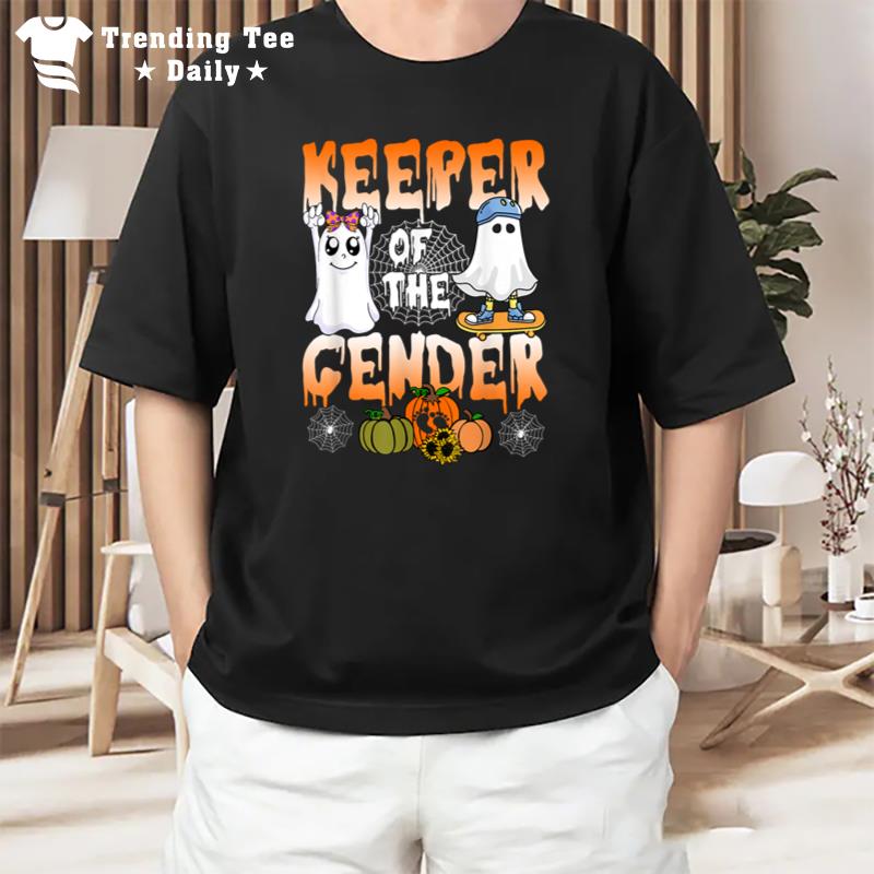 Keeper Of The Gender Halloween Ghost Pumpkin Baby T-Shirt