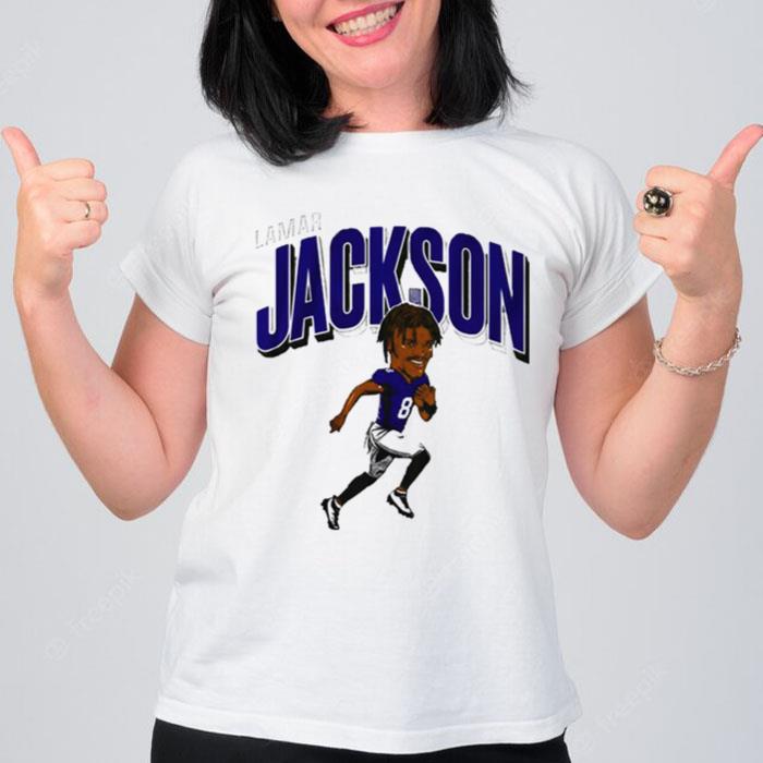 Lamar Jackson Caricature T-Shirt