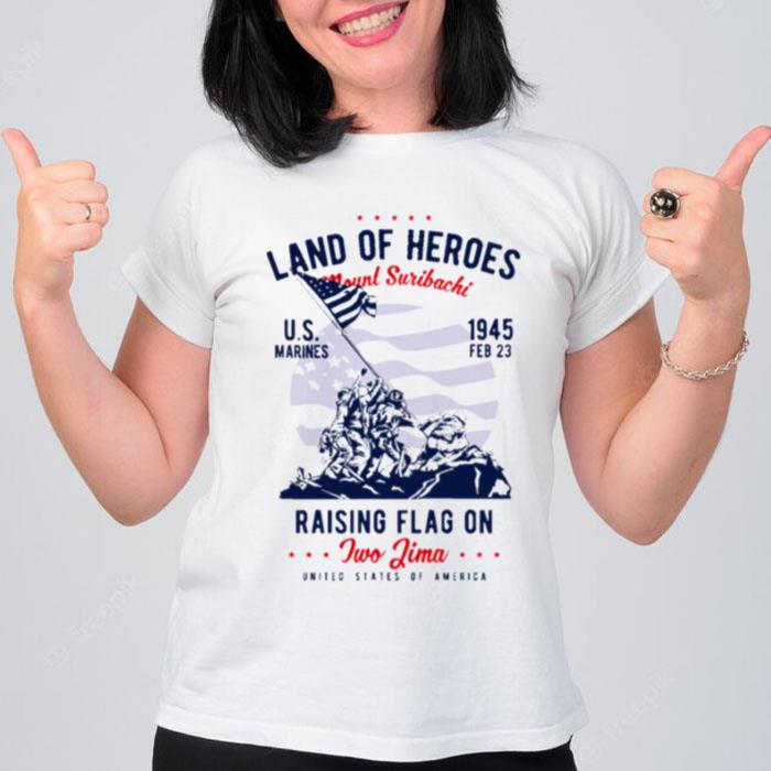 Land Of Heroes Jwo Jima T-Shirt