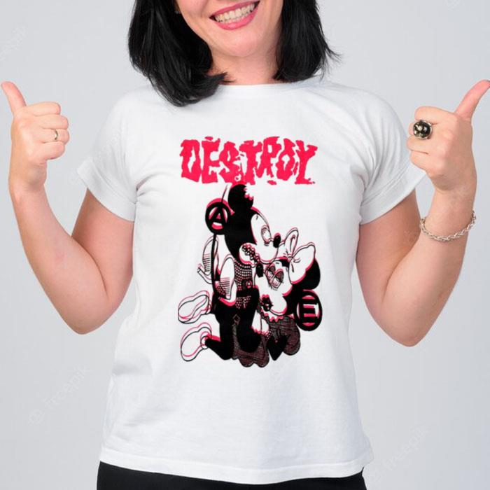 Large One Of A Kind Seditionaries Style Destroy Chaos M&M T-Shirt