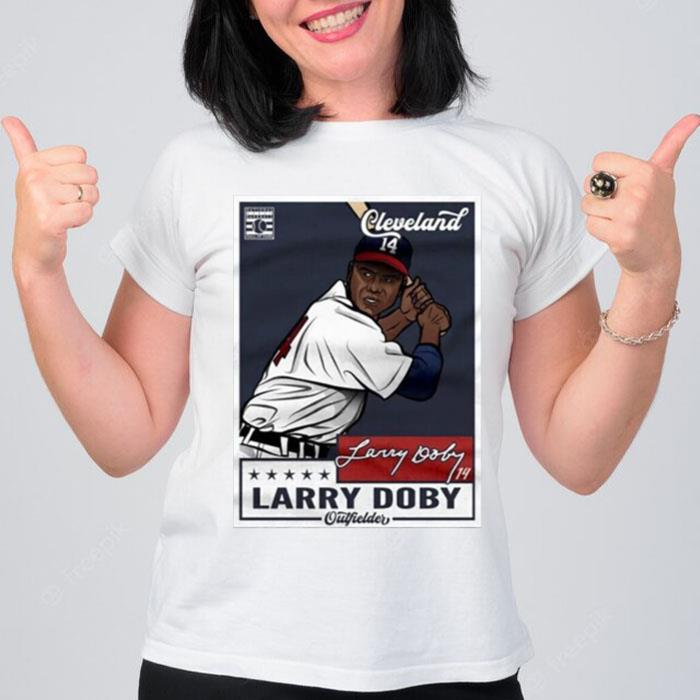 Larry Doby Cleveland Guardians 75 Years Debut Champs T-Shirt