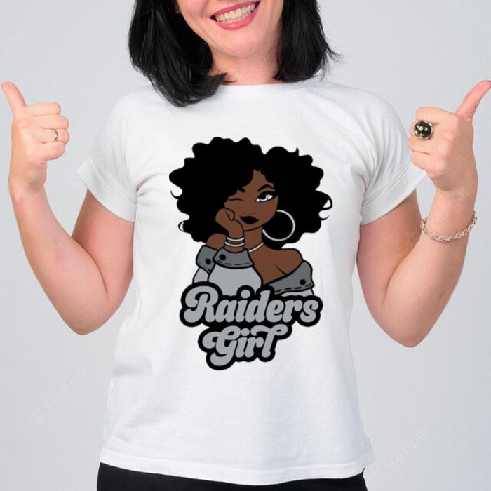 Las Vegas Raiders Football Black Girl 2022 T-Shirt