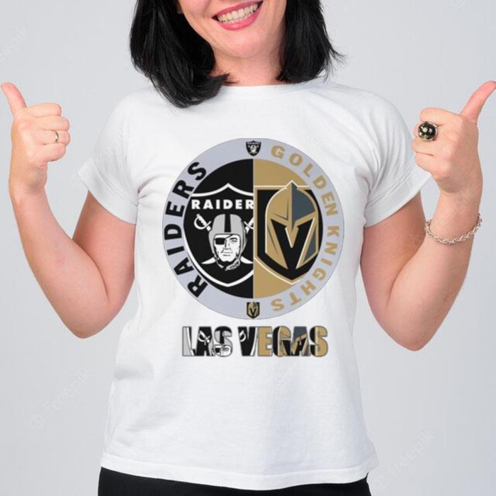Las Vegas Raiders Vs Vegas Golden Knights Las Vegas Champion 2023 Logo T-Shirt