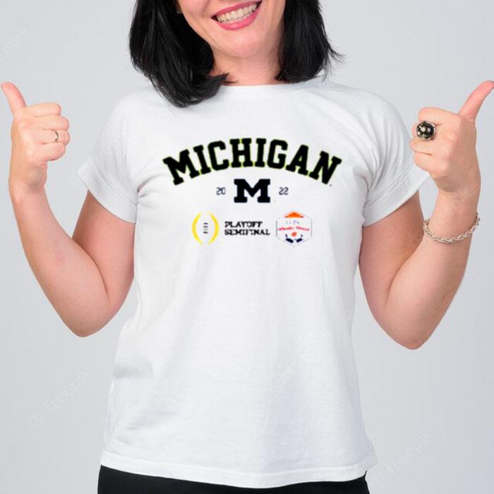 League91 U Of Michigan 2022 College Football Playoff Fiesta Bowl T-Shirt