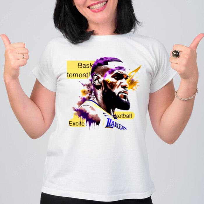 Lebron James Los Angeles Lakers Basketball Excitemen T-Shirt