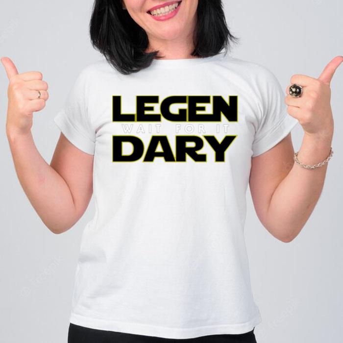 Legendary Wait For It Parody Yellow Star Wars Font How I Met Your Mother T-Shirt