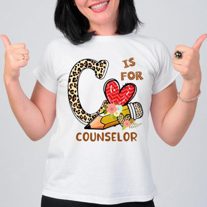 Leopard Flowers Is For Counselor T-Shirt