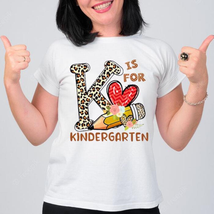 Leopard Flowers Is For Kindergarten T-Shirt