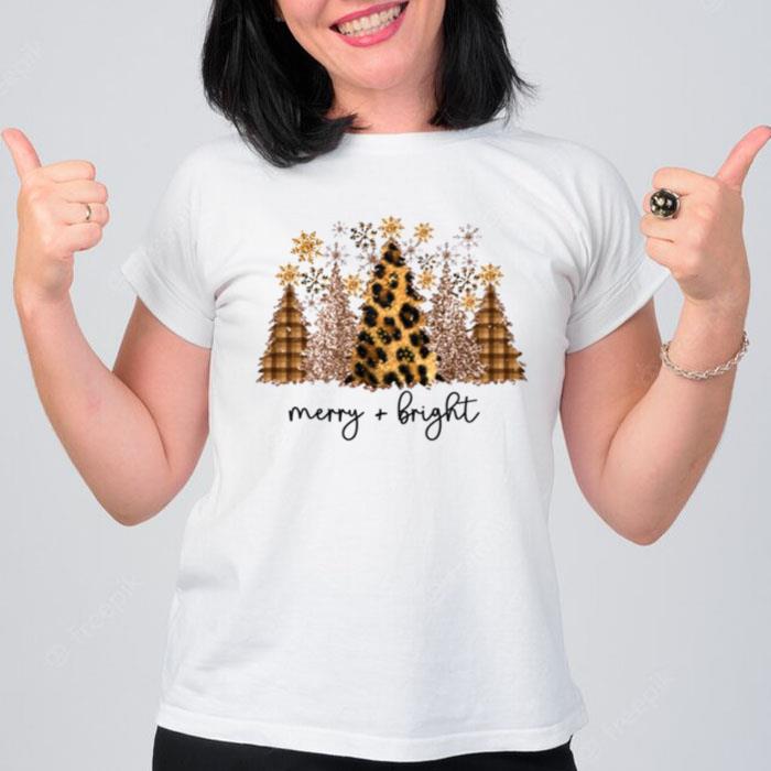 Leopard Print Christmas T-Shirt