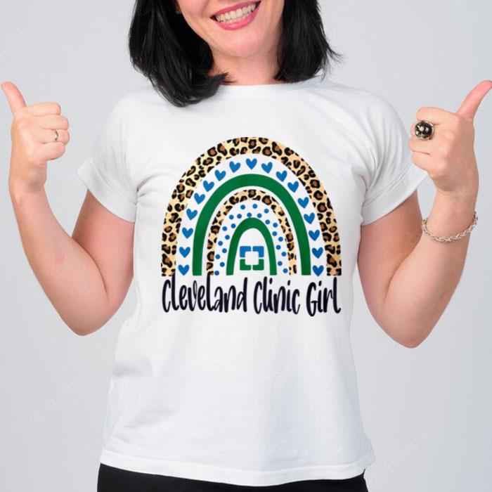 Leopard Rainbow Cleveland Clinic Girl T-Shirt