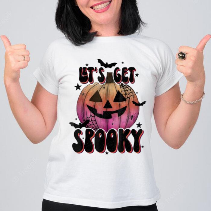 Let's Get Spooky Retro Pumpkin Halloween Nightmare T-Shirt