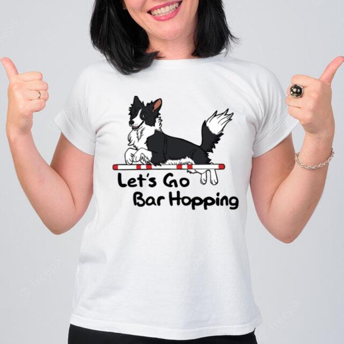 Let's Go Bar Hopping Black And White T-Shirt