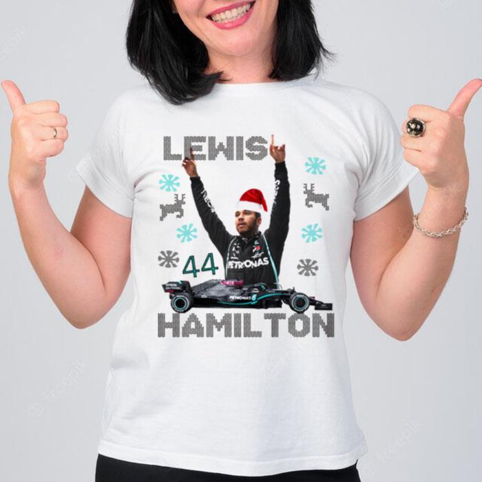 Lewis Hamilton 44 F1 Christmas T-Shirt