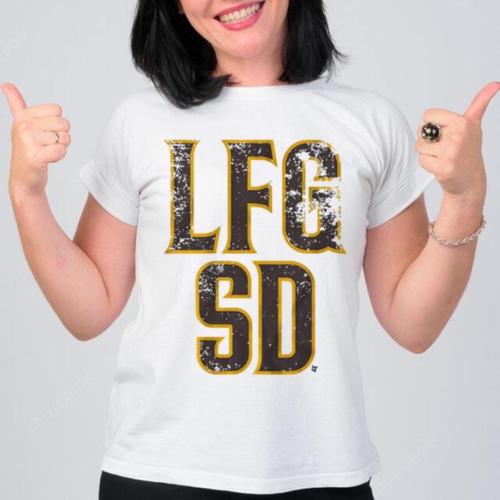 Lfgsd Stacked Letters San Diego Baseball 2022 T-Shirt