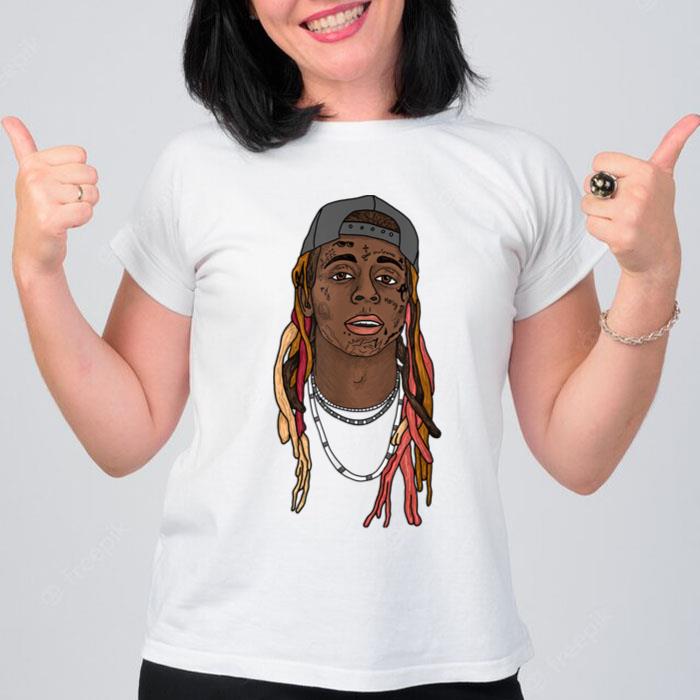 Lil Wayne Illustrated Face T-Shirt