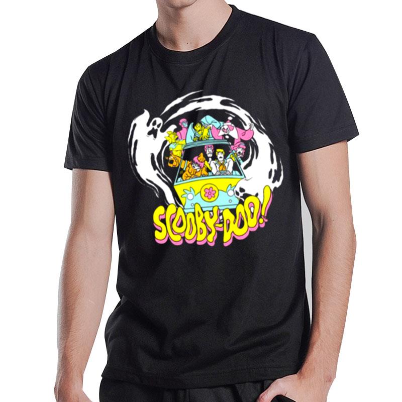 Mystery Machine Scary Ghosts Front View Scooby Doo T-Shirt