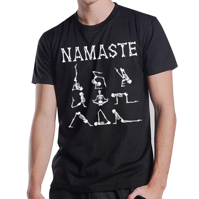 Namaste Skeleton Yoga Lover Costume Gift Halloween T-Shirt