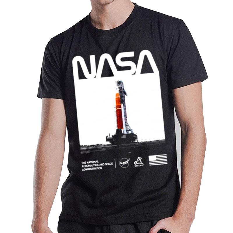 Nasa Artemis Sls Space Launch System Worm Insignia Logo T-Shirt