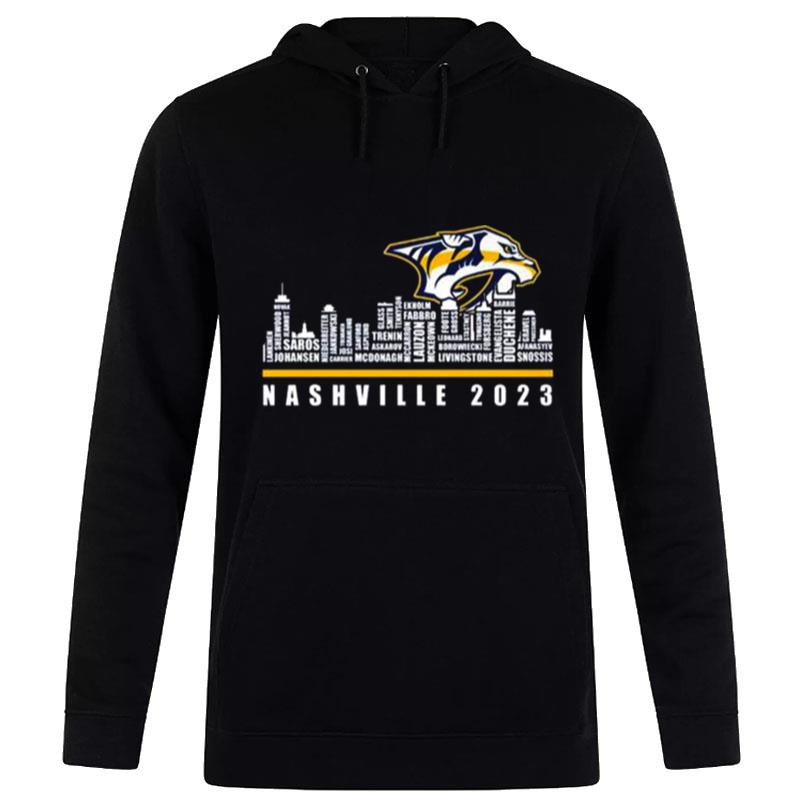 Nashville Predators 2023 Season Team Players Names In Hoodie