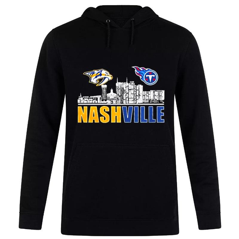 Nashville Predators And Tennessee Titans Football Nashville City Hoodie