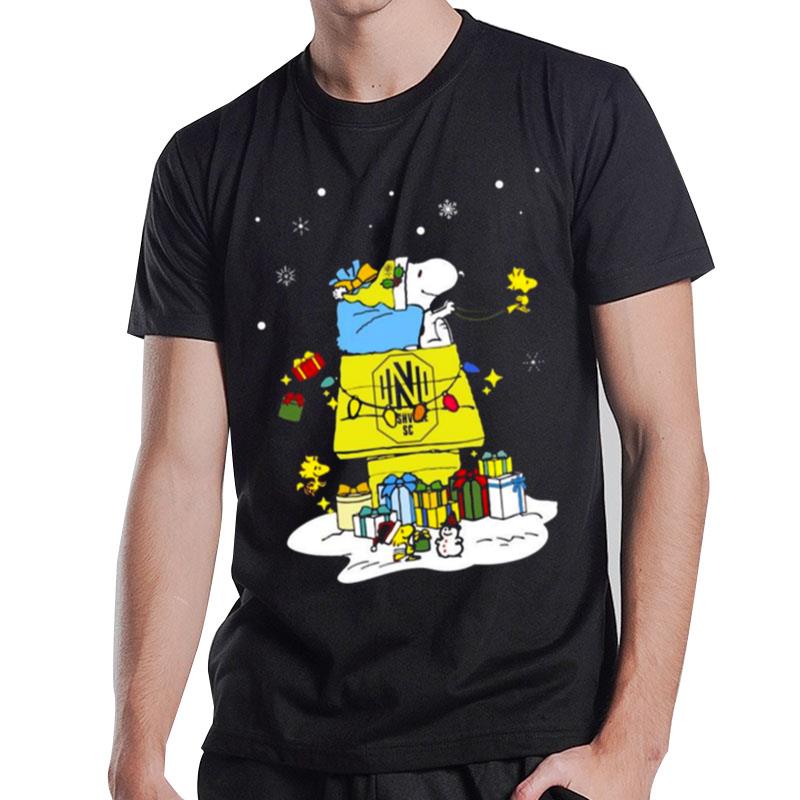 Nashville Sc Santa Snoopy Wish You A Merry Christmas 2022 T-Shirt