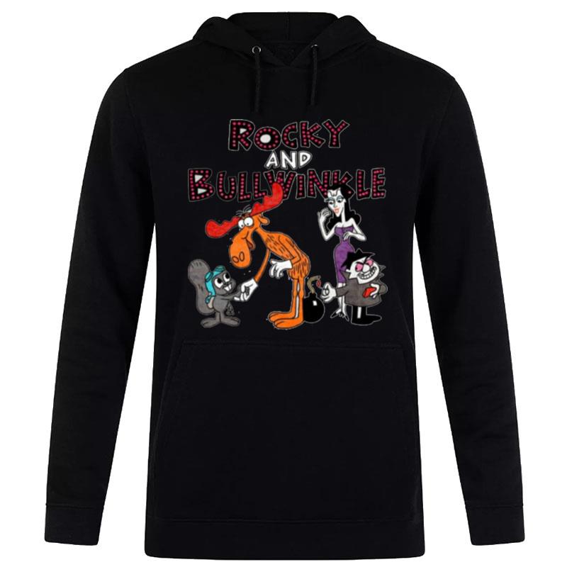 Natasha And Boris With Logotype Rocky And Bullwinkle Hoodie