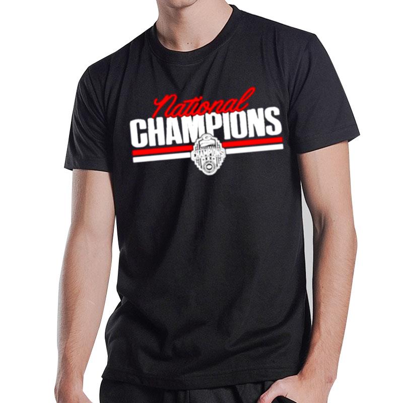 National Champions Georgia Football Script Block T-Shirt