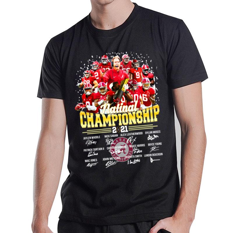 National Championship 2021 Alabama Crimson Tide Signature T-Shirt