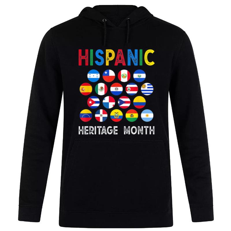 National Hispanic Heritage Month Latin Countries Flags Hoodie