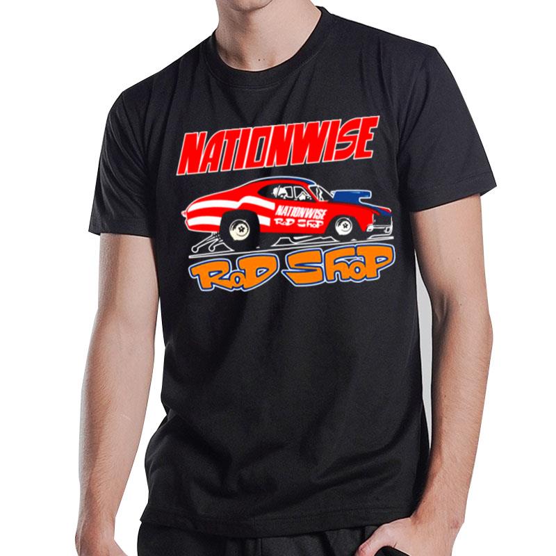 Nationwise Rod Shop Speed Shop 1970S Retro T-Shirt