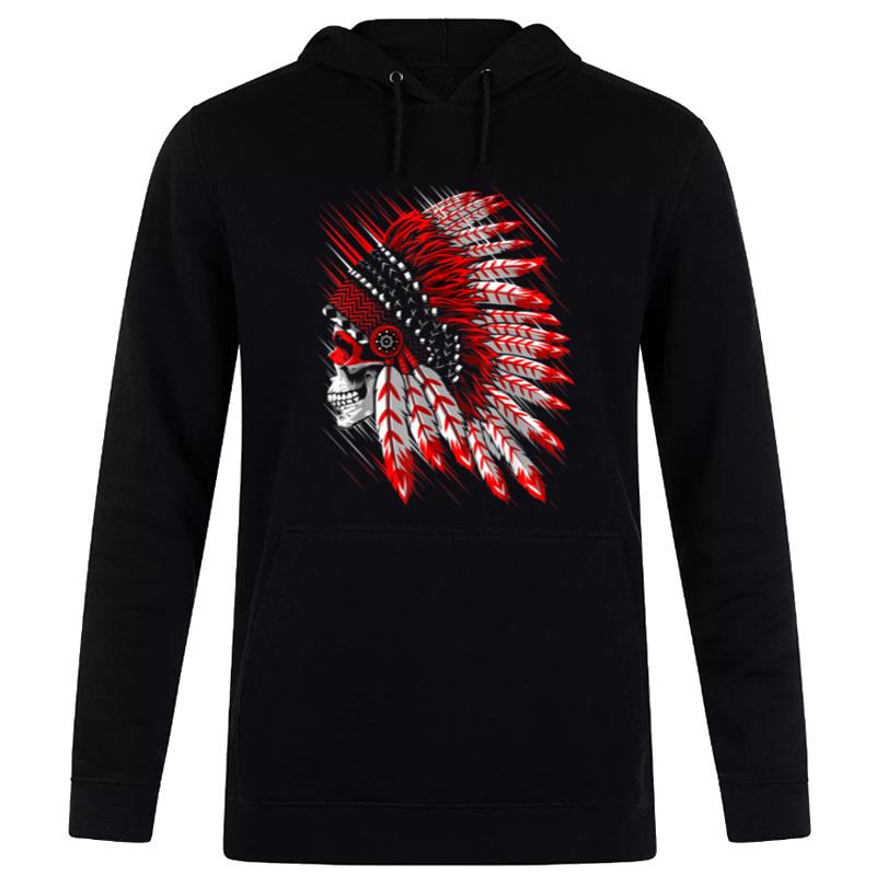 Native American Indian Chief Skull Motorcycle Headdress B09Lrbhmmw Hoodie