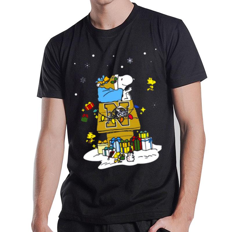 Navy Midshipmen Santa Snoopy Wish You A Merry Christmas 2022 T-Shirt